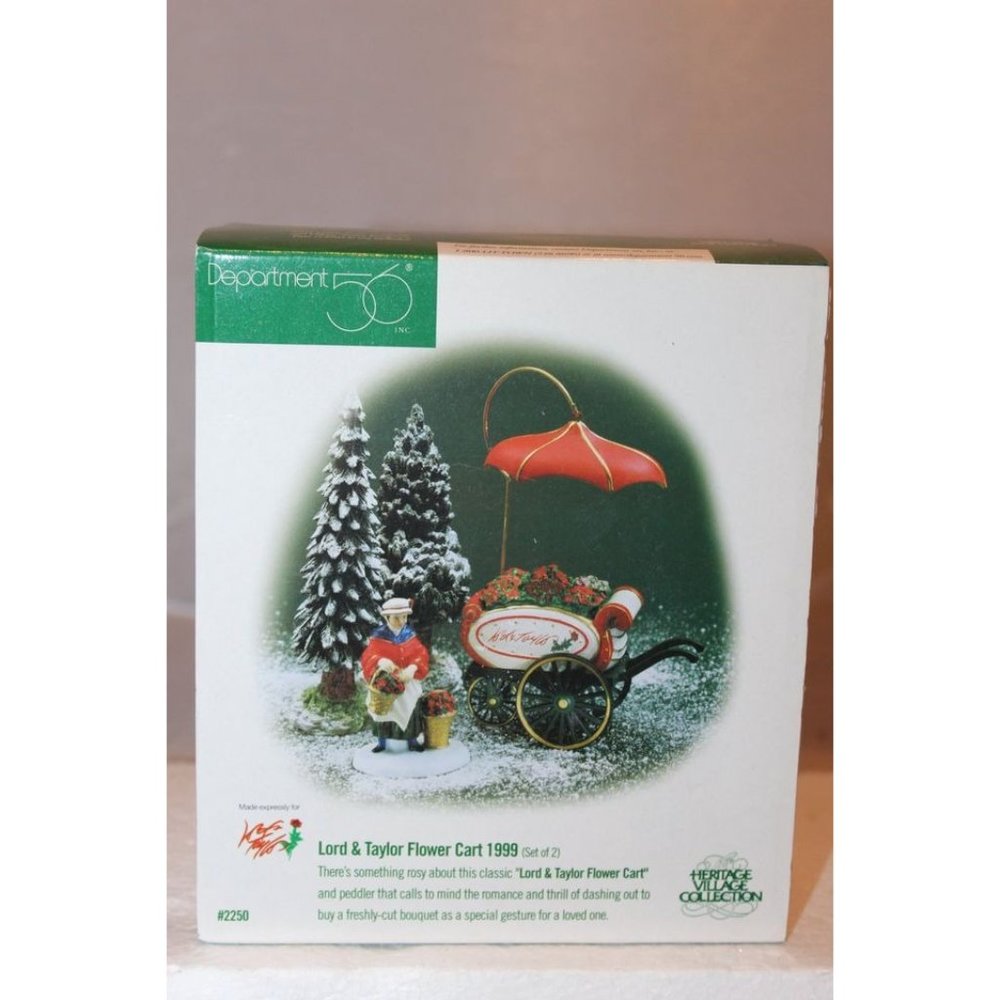 Dept 56 Dickens Village - Lord & Taylor Flower Cart 1999